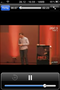 Congress-Streaming auf iPhone 3G, 26C3